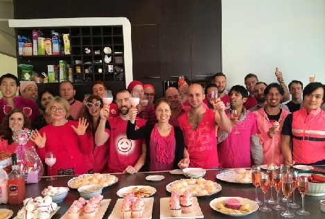 A team photo at Powershop, Wellington, NZ